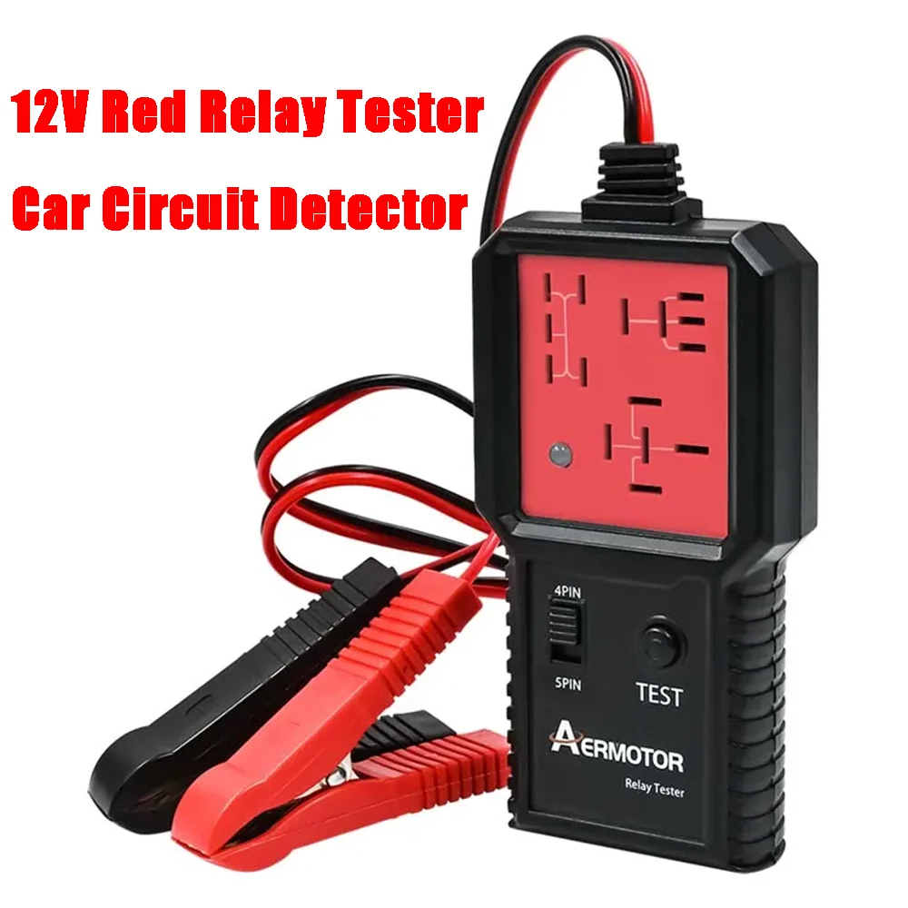 

2025 New Red Relay Tester 12V Universal Electronic Automotive Car Circuit Detector Battery Checker Auto Diagnostic Repair Tool