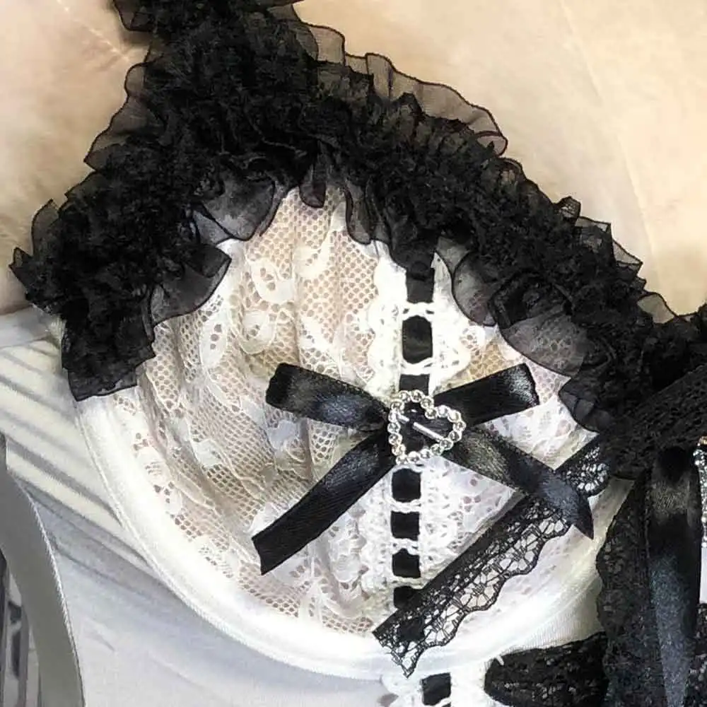 Anni '90 Emo Abito gotico fatto a mano Punk Rock Bow Kawaii Grunge Y2K Canotta Top Abito Club Wear Fai da te Harajuku Eco E-Girls Goth