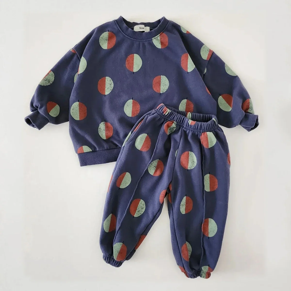 Baby Jungen Mädchen Sportanzug Kinderkleidung Sets Ballon-Print Sweatshirt + Hose Kinderanzug Set Lässige Baumwolle Frühling Herbst – Detail 3