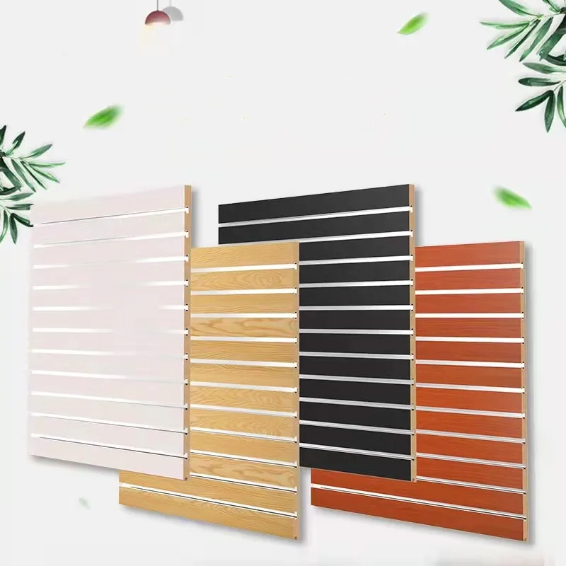 

2025customized. Aluminum Slatwall Slat Wall Panel 15/18mm Slotted Groove Wall Panel MDF Board Guitar/Automotive Parts/Phone