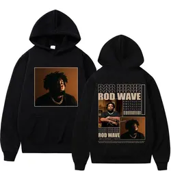 Sudadera con capucha gráfica de doble cara para hombre y mujer, sudadera con capucha de tendencia de Hip Hop, jerséis Vintage de gran tamaño a la moda, álbum rapero Rod Wave