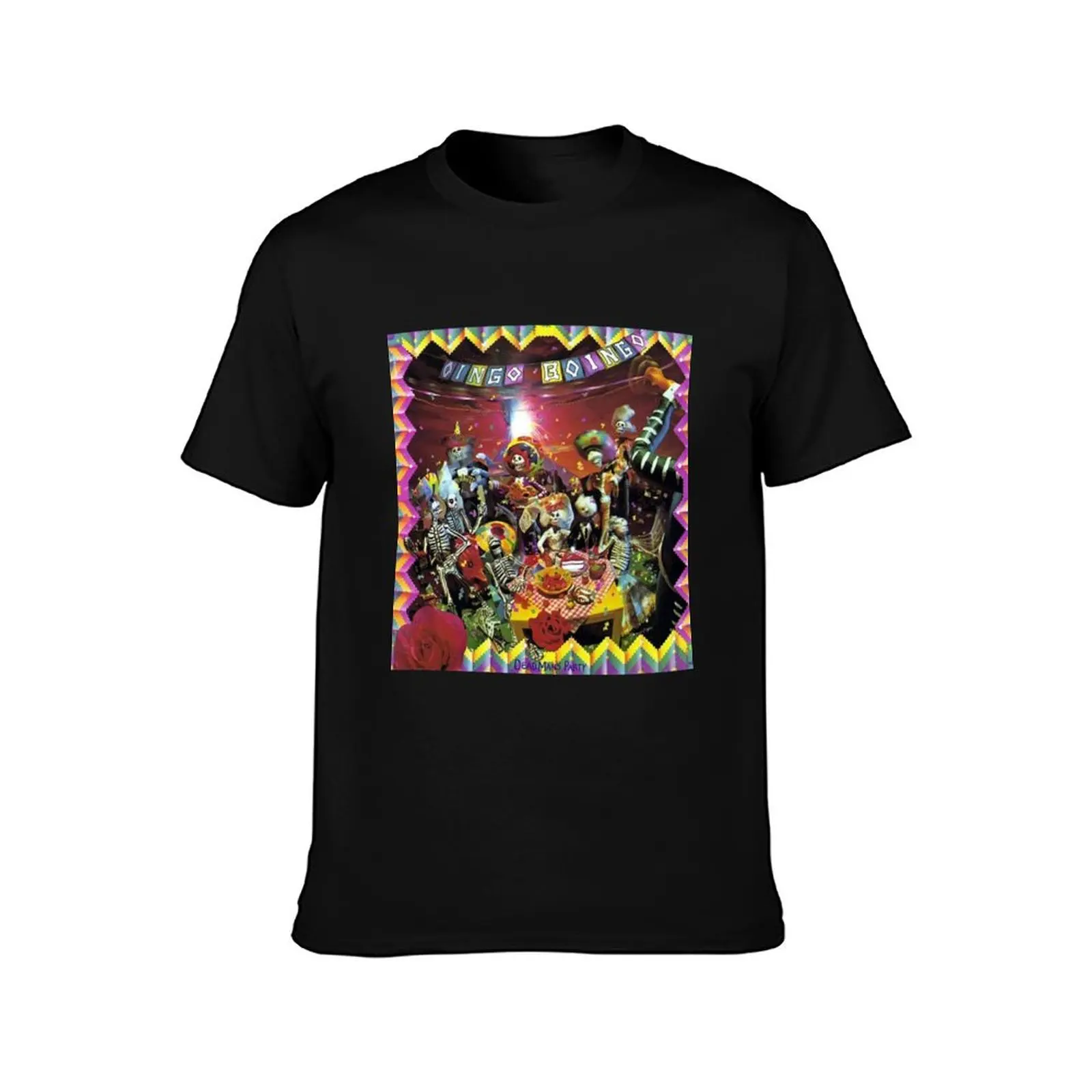 Oingo Boingo Party T-Shirt Summer Casual Cotton Tee Oversized Streetwear Tops Vintage Graphic Print Loose Fit Short Sleeve