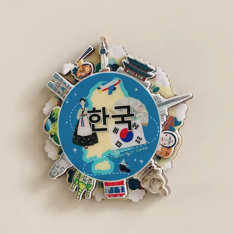 한국 명소 자석 스티커 세트