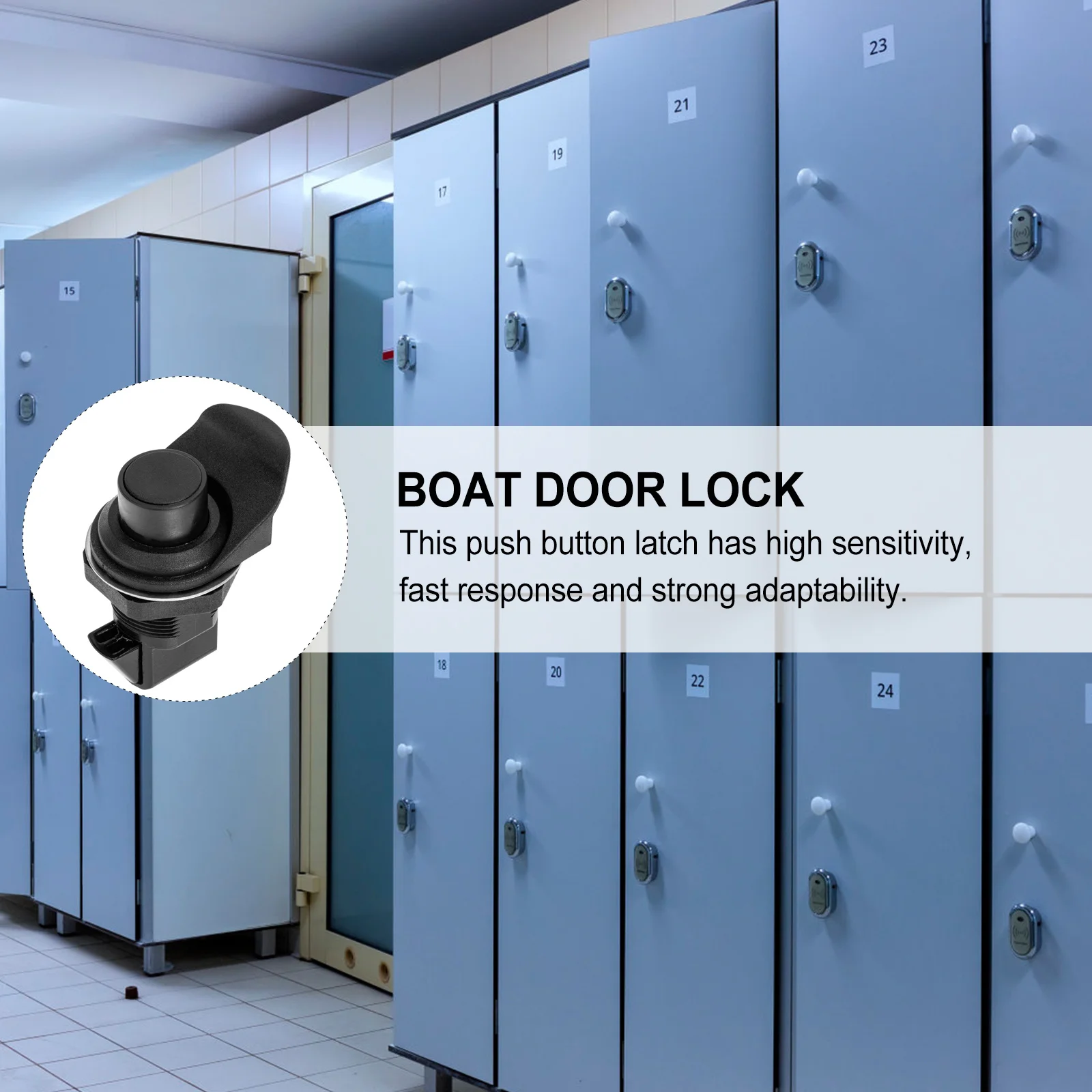 

1Set Push Button Latch Plastic Push to Close Latch Durable Boat Door Lock Cabinet Lock Replacement High Sensitivity Quick