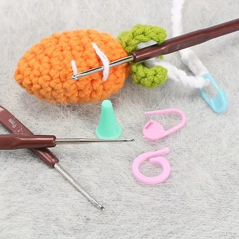 QJH Szydełko Zestaw 16 szydełek z plastikowym uchwytem Zestaw igieł do szydełkowania Szydełkowanie Knittings 0,5 mm-2,5 mm — zdjęcie 7
