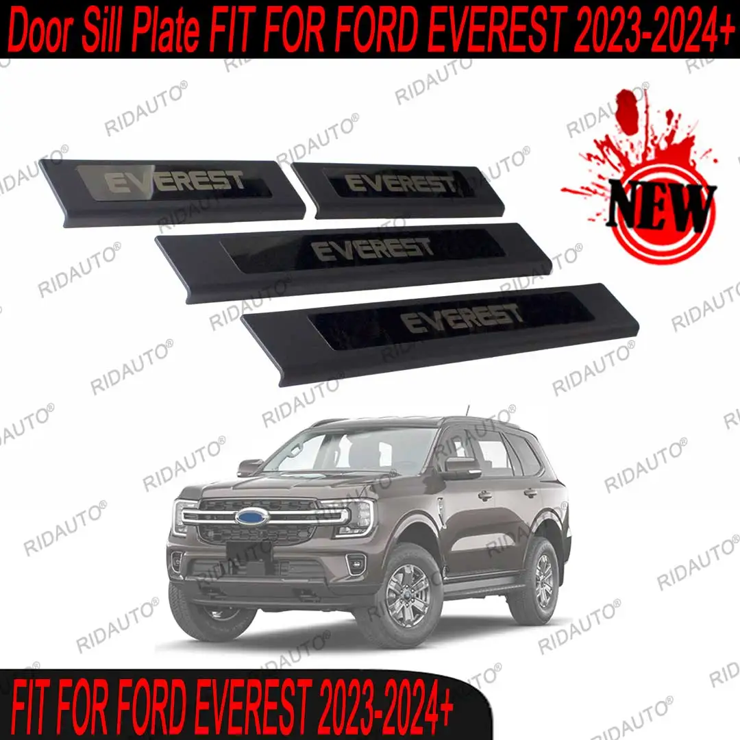 Car Pickup Threshold Strip For Next GEN FORD EVEREST 2023 2024 Door Sill Scuff Plate Protector Trim Pedal Sticker Accessories