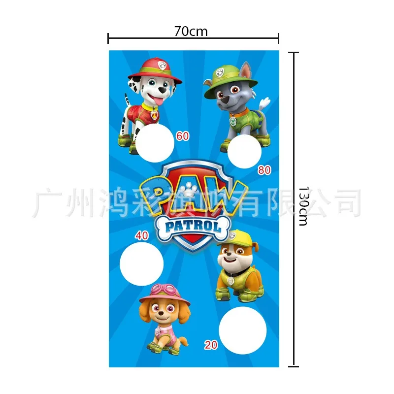 子供のためのパウパトロールの旗,漫画の背景の布,屋外バナー,誕生日プレゼントのポスター