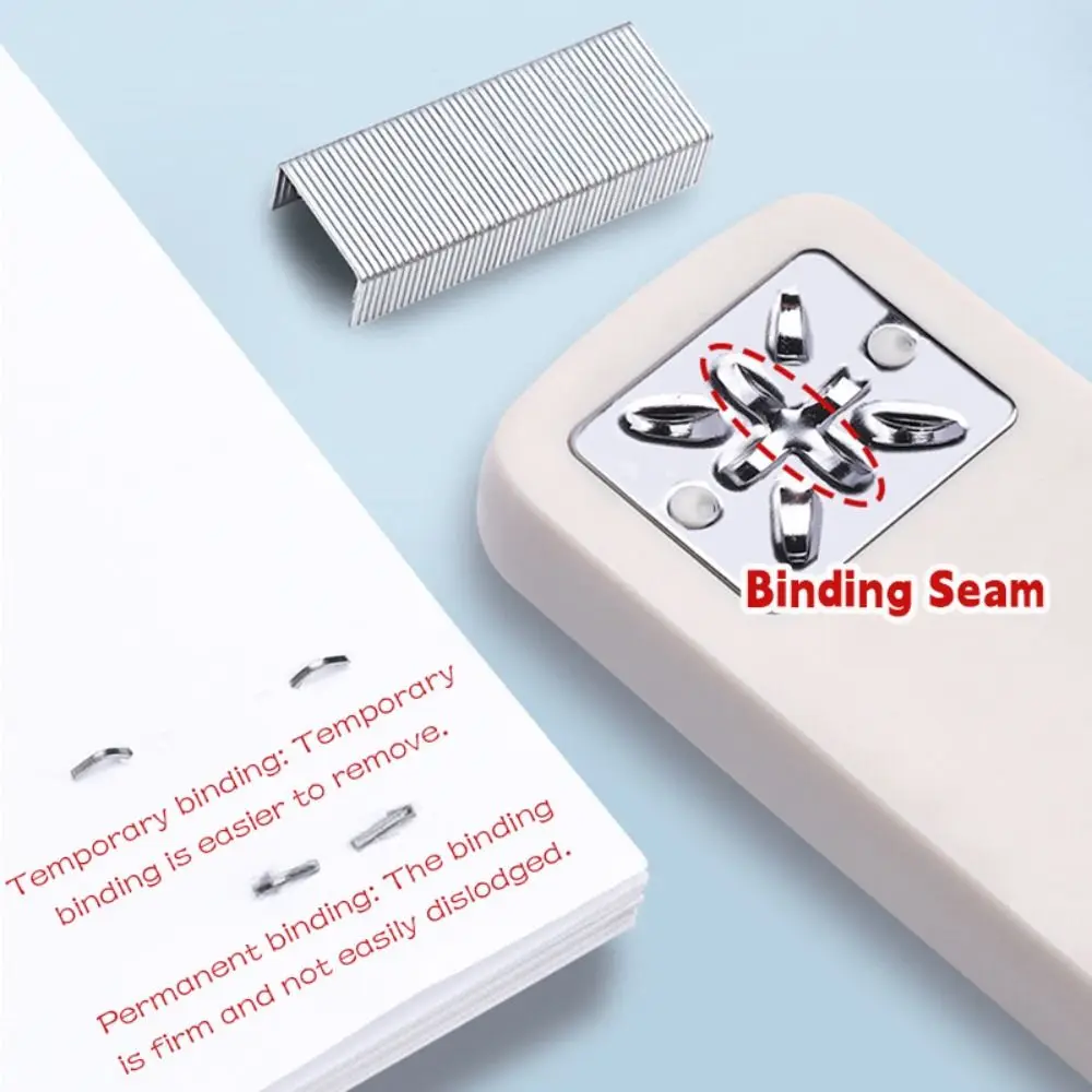 Portable Metal Stapler Use 24/6 26/6 Staples 360 Degree Rotary Long Stapler Effortless Bookbinding Machine School Office