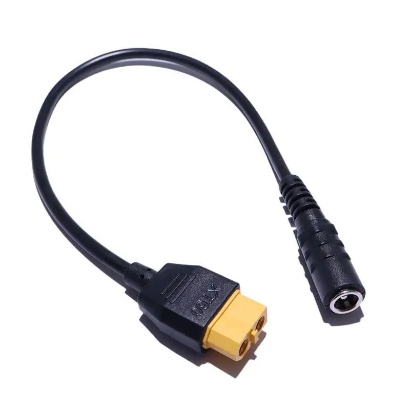 XT60 to DC Power Cable 20AWG 20A High Current Support DC5521 DC5525 Plug for RC Drone Lipo Battery Power Connection