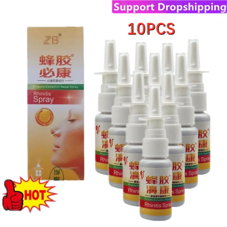 1-10 Unidades de Spray Nasal para Rinitis Crónica y Sinusitis, Spray de Hierbas Medicinales Tradicionales Chinas, Tratamiento para la Rinitis, Cuidado Nasal