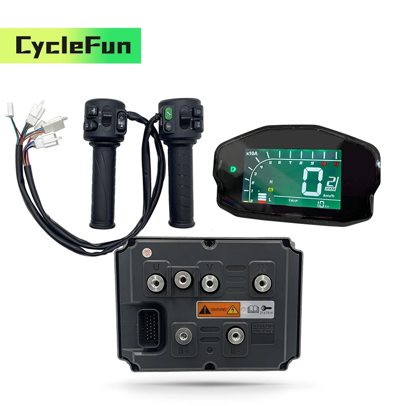 

VOTOL ECU EM350S Boost 600A Peak 1300A 8-12KW Контроллер двигателя колеса/PMSM с дисплеем DKD и дроссельной заслонкой для электрического мотоцикла