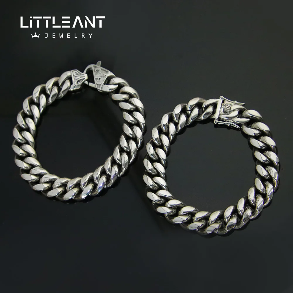 Hip Hop Rock Cuban Chain Bracelet for Mens 316L Stainless Steel High Grade Link Chains Sliver Luxury Jewelry Gift