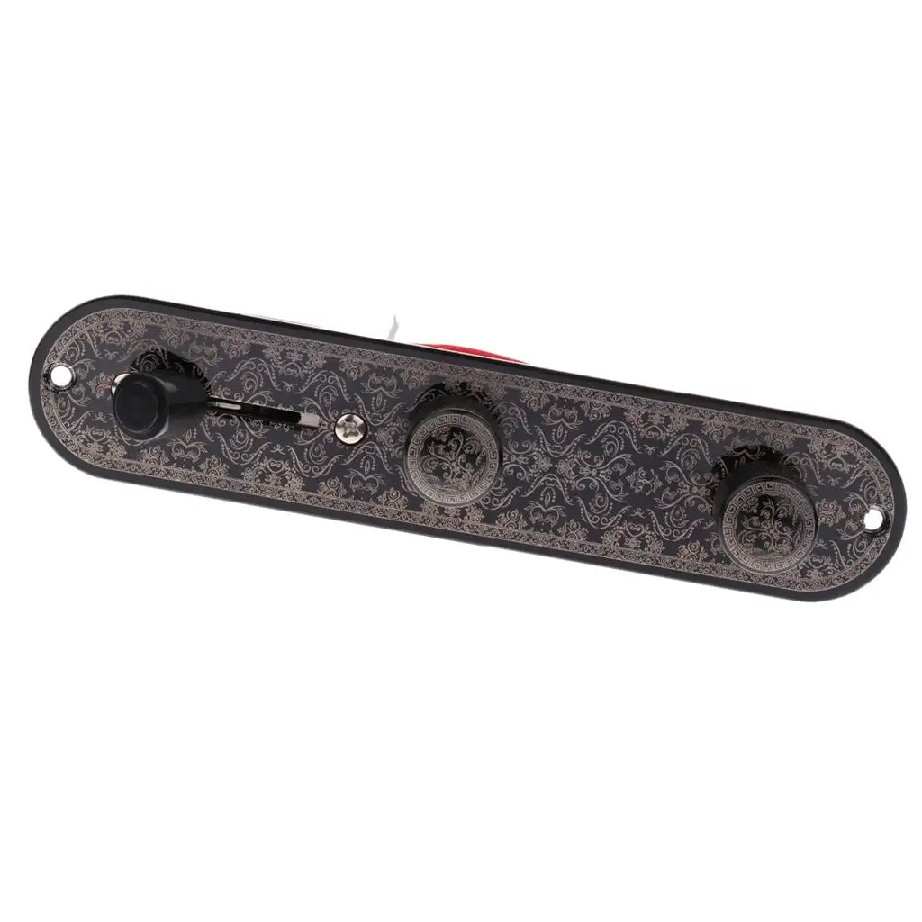 Prewired Control Plate ABS Black Electric Guitars Parts Wiring Harness 3 Way Toggle Accessory for Easy Solderless Setup