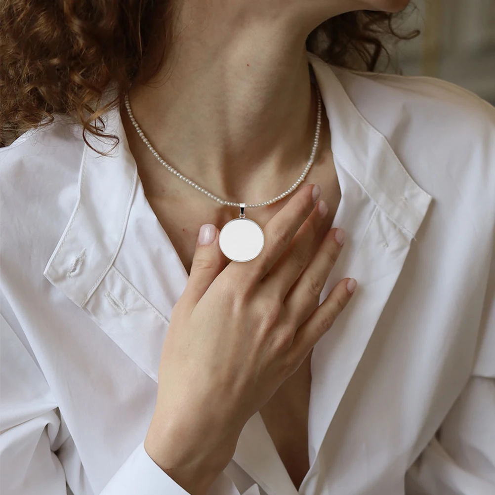 30 pezzi porta gemme in acciaio inossidabile, durevoli, rotondi, vuoti, vassoi pendenti per gioielli fai da te, creazione di cabochon trasparenti