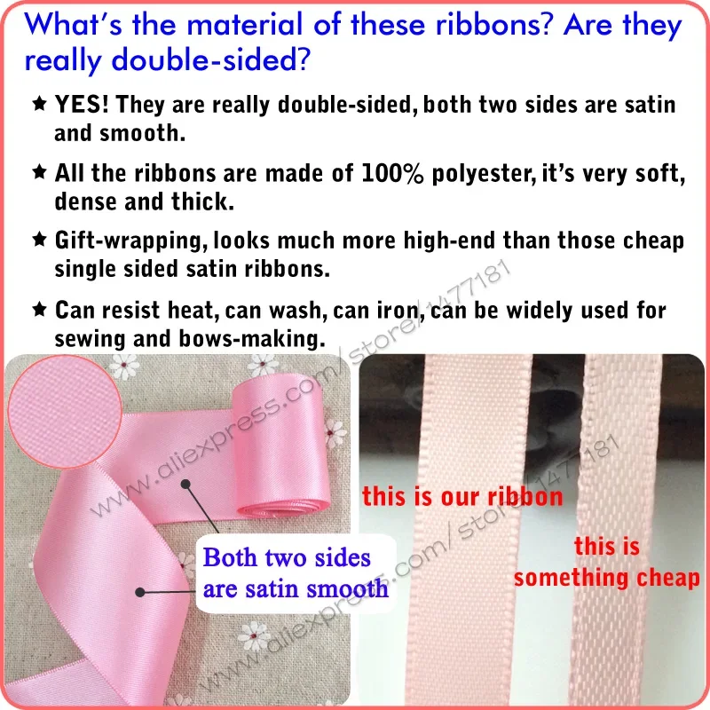 (9Meters) 25/38/50mm Double Sided Satin Ribbon High Quality 100% Polyester Double Face Ribbon Bows Making Ribbon 1\