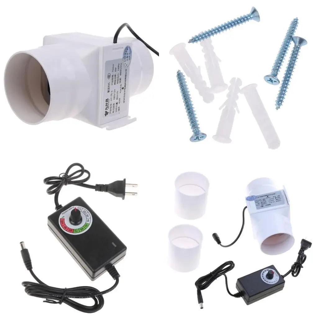 

Вентиляционная система E8BD Регулируемая скорость выхлопная вентилятор воздуха для кухни для ванной