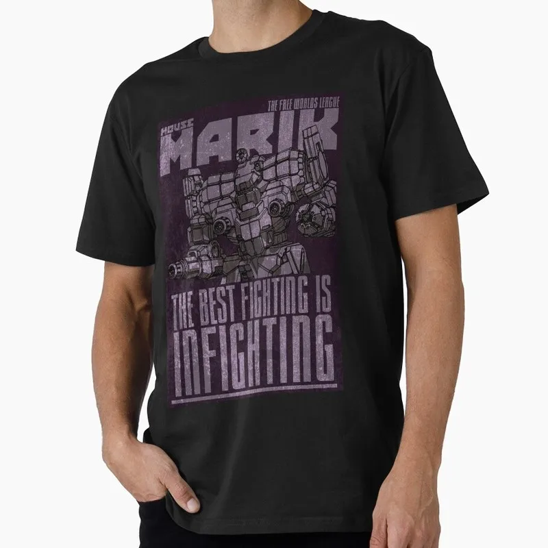 House Marik Metallic Battletech Mechwarrior MWO Mech Combat Gift t shirt for RPG Gamer Short sleeve Graphic Clothes S-6XL