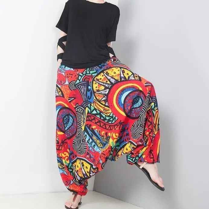 New Fashion Graffiti Printed Lantern Pants Casual Pants Yoga Ethnic Style Haren Pants