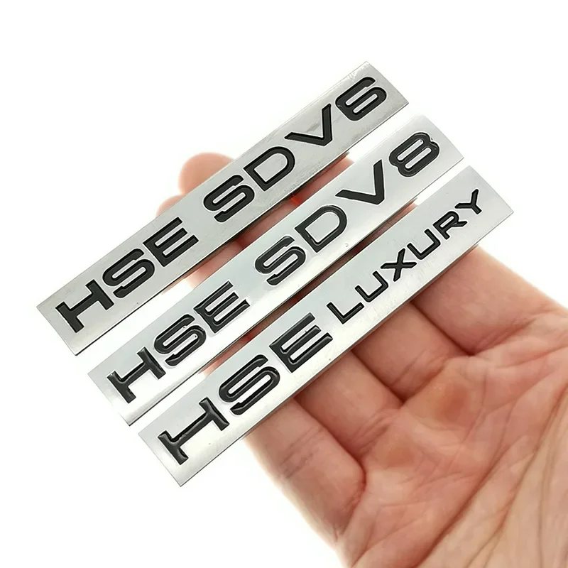 1Pcs 3D Metal HSE Car Side Fender Rear Trunk Emblem Badge Sticker Decals for Land Rover Range Rover car stickers funny
