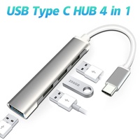 USB C HUB Adapter USB 3.0 HUB Type C 4 Port Multi Splitter Adapter OTG For Samsung Mobile Phone Laptops Computer Hub Accessories