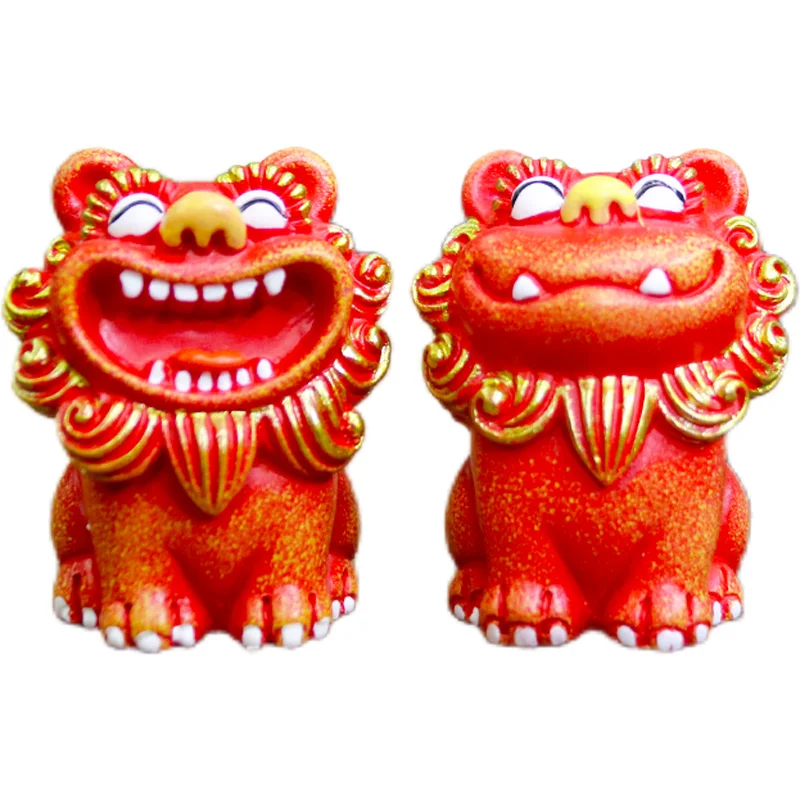 

Creative Lion Baubles Creative National Fashion Open-faced Little Lions Decorative Furnishings Chinese Gifts Ready in Stock