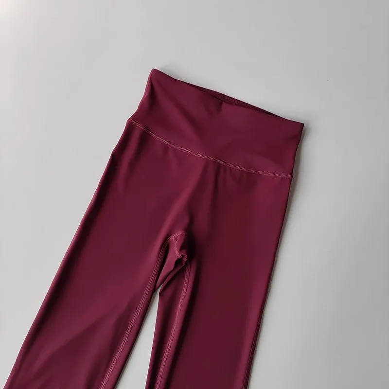 Women\'s Gym Leggings Slim Yoga Pants High Waist Wide leg Pants Sports bell bottoms Breathable Bell bottom flared Yoga Leggings