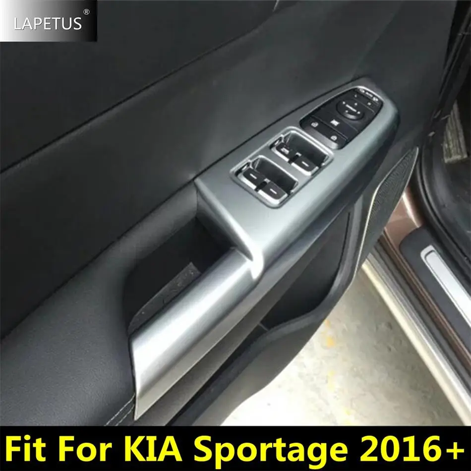 

Inner Door Armrest Window Lift Button Switch Panel Decoration Cover Trim Fit For KIA Sportage 2016 - 2020 Matte Car Accessories