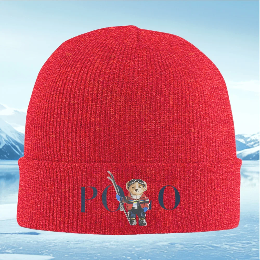 Osoacz gafas de esquí caoene esquís Hombres Mujeres Gorro de punto unisex Gorro Jersey Gorro Invierno Térmico Cálido Navid