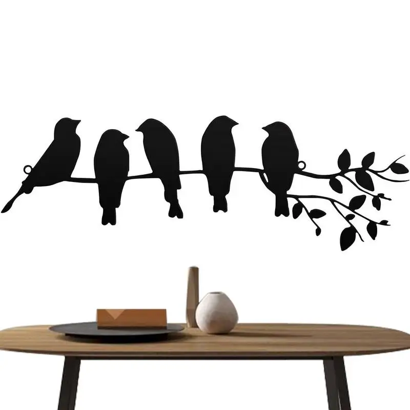 Metal Bird Wall Decor Art Humming Bird Picking Wall Art Abstract Posters And Prints Wall Pictures For Balcony, Garden, Home