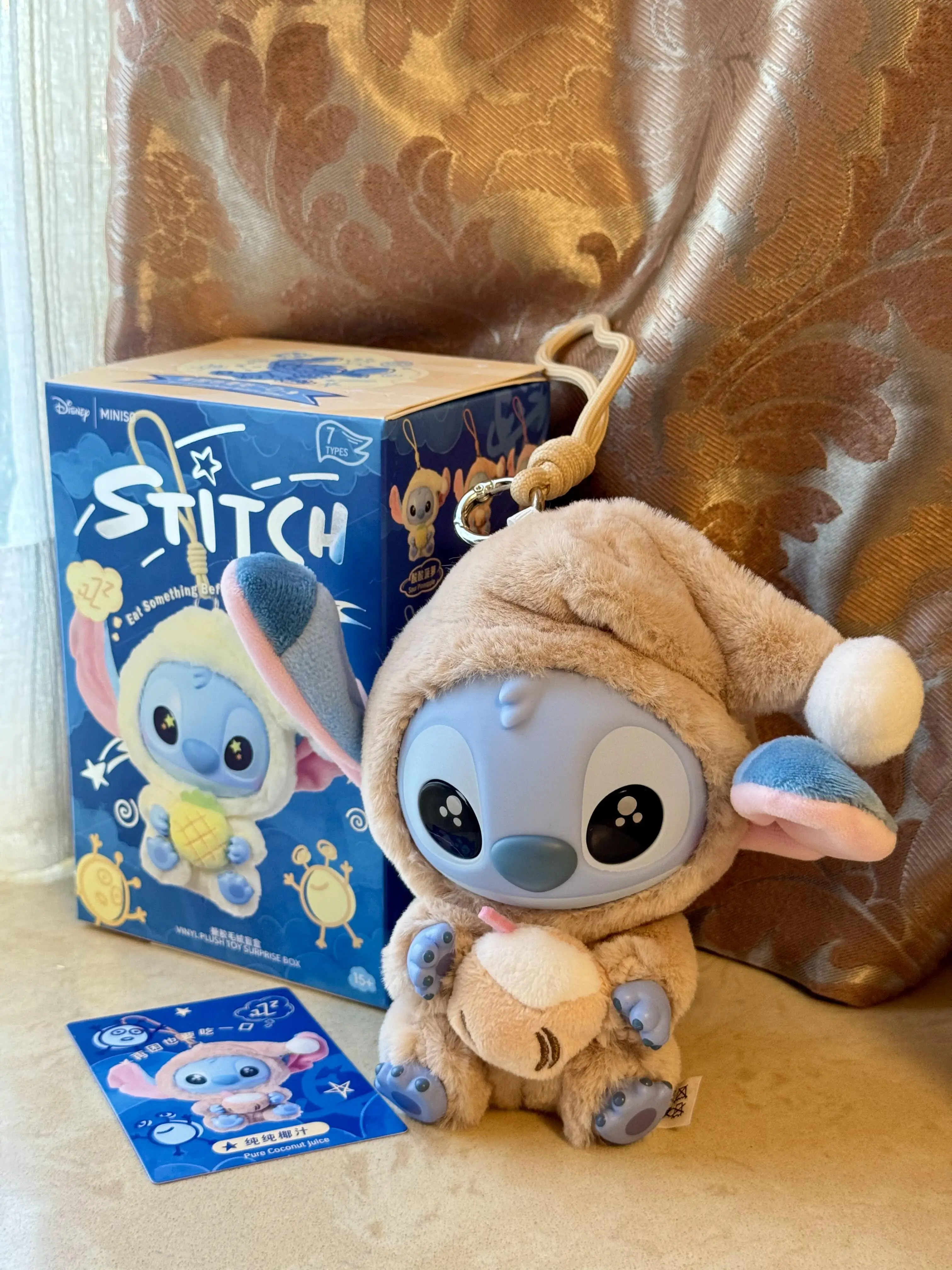 

2025 New Stitch Eat Something Before Sleep Series Plush Blind Box Vinyl Toys Cute Doll Mystery Box Bag Hanging Chrismas Gifts