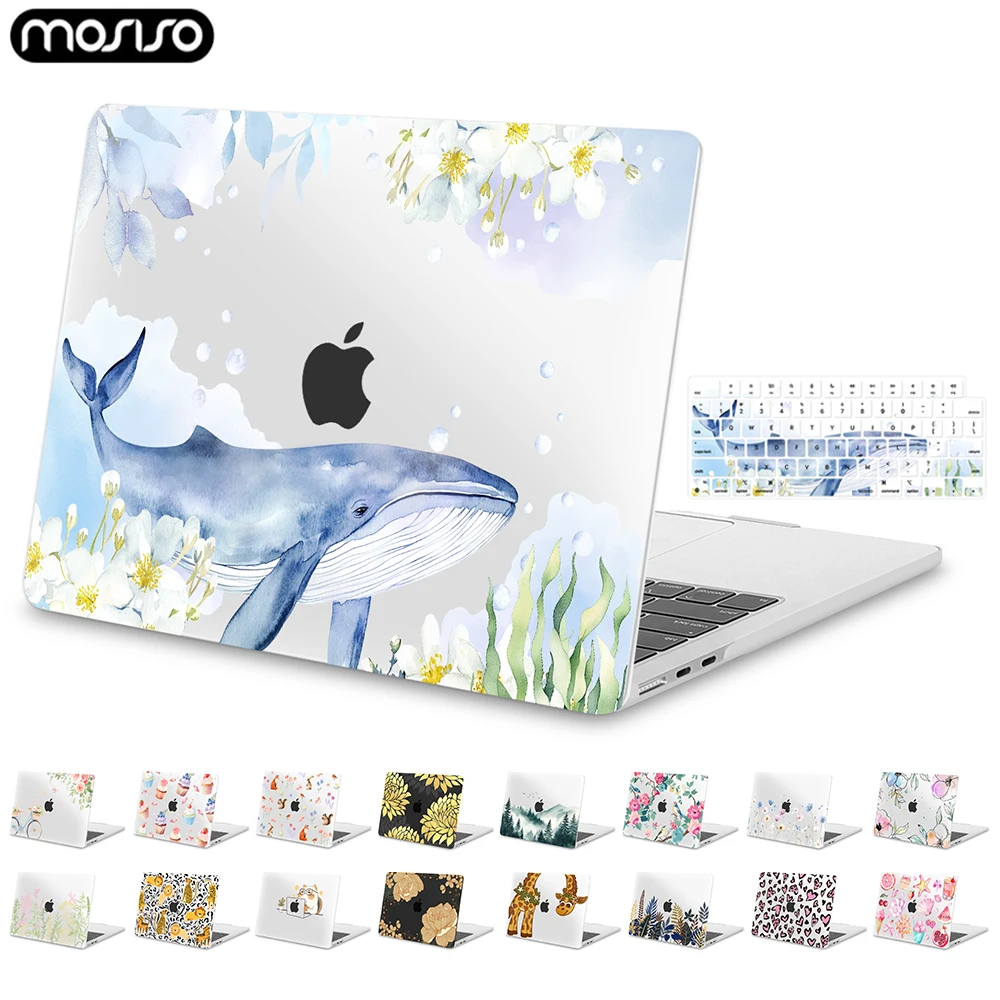 

Чехол для MacBook Air 13 M4 Air 15 M3 M2 A3240 A3241 A3113 A3114 A2179 для Pro 13 14 16 дюймов A3185 A2918 A3403 A2338 Чехол