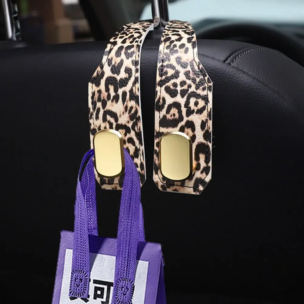 2 in 1 Car Headrest Hook Universal Large Load-Bearing Car Seat Back Hanger Hidden Car Organizer Clips Car Interior Accessories