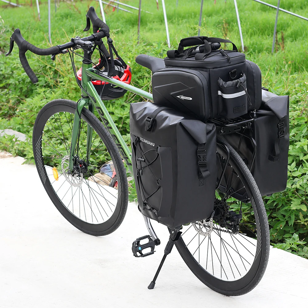 25L Roll Mouth Closed Bag Waterproof Rear Seat Trunk Bag Adjustable Net Bag Large Capacity Travel Accessories