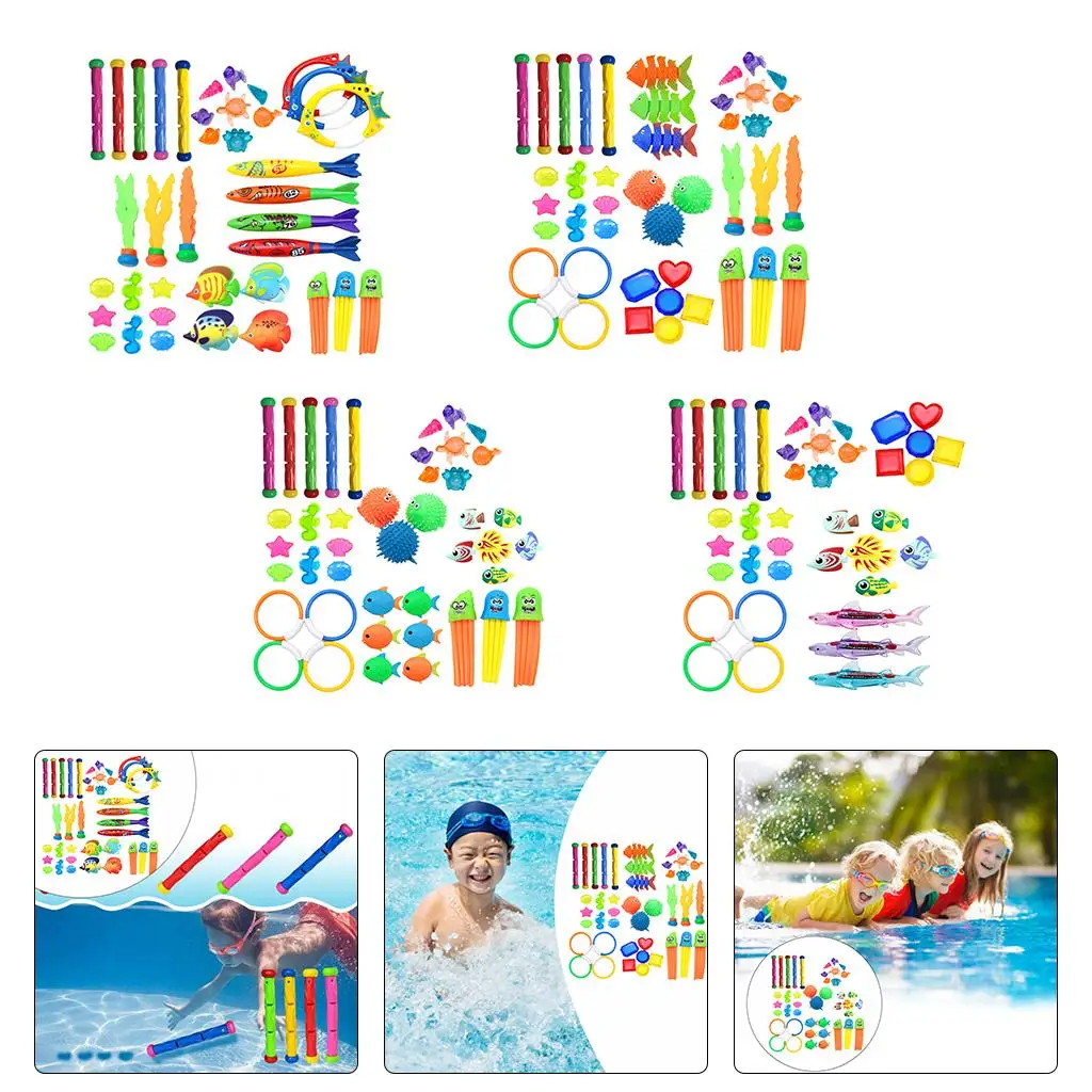 1/Set Swimming Underwater Diving Set Fun Swimming Pool Toy Diving Seaweeds for Kids Boys Girls