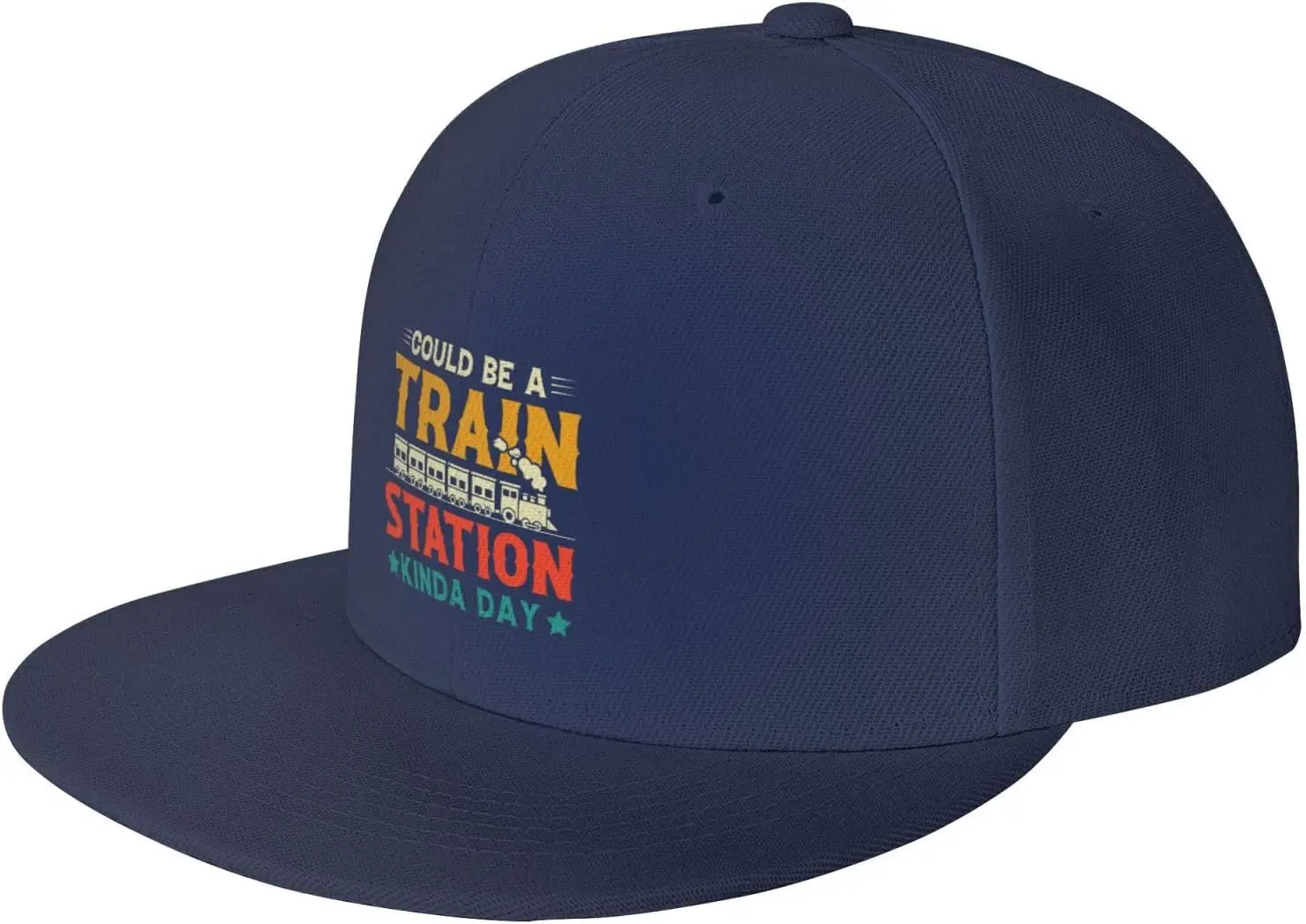 

Could Be A Train Station Kinda Day Hat Adjustable Funny Fashion Baseball Cap for Men Women