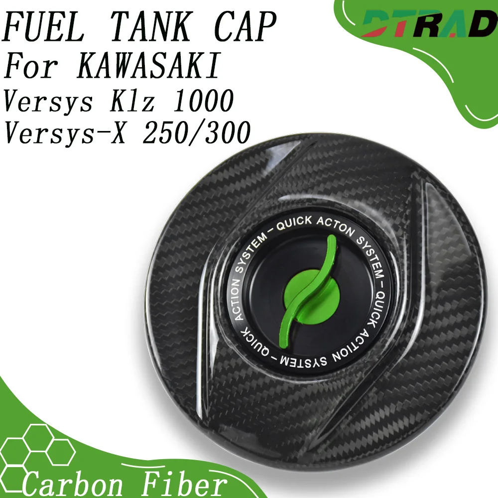 

Для KAWASAKI Versys-X 250/300 Versys Klz 1000 2024 2025 NINJA 250 мотоциклетная пробка из углеродного волокна Quick Action, крышка топливного бака