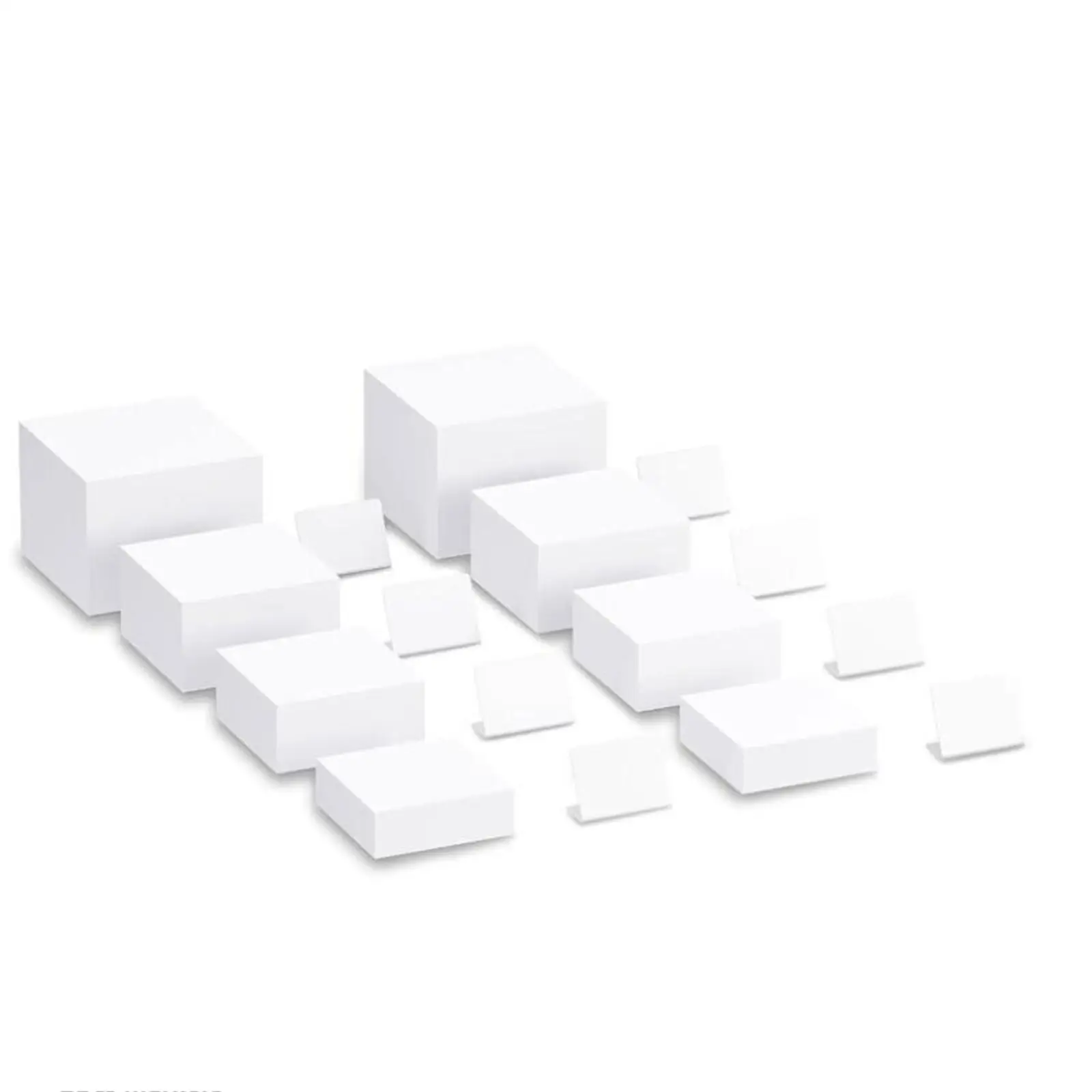 6x Acrylic Cube Display Box Riser Buffet Riser with Hollow bottoms Nesting Riser Stands for Collectibles Collection Cosmetics