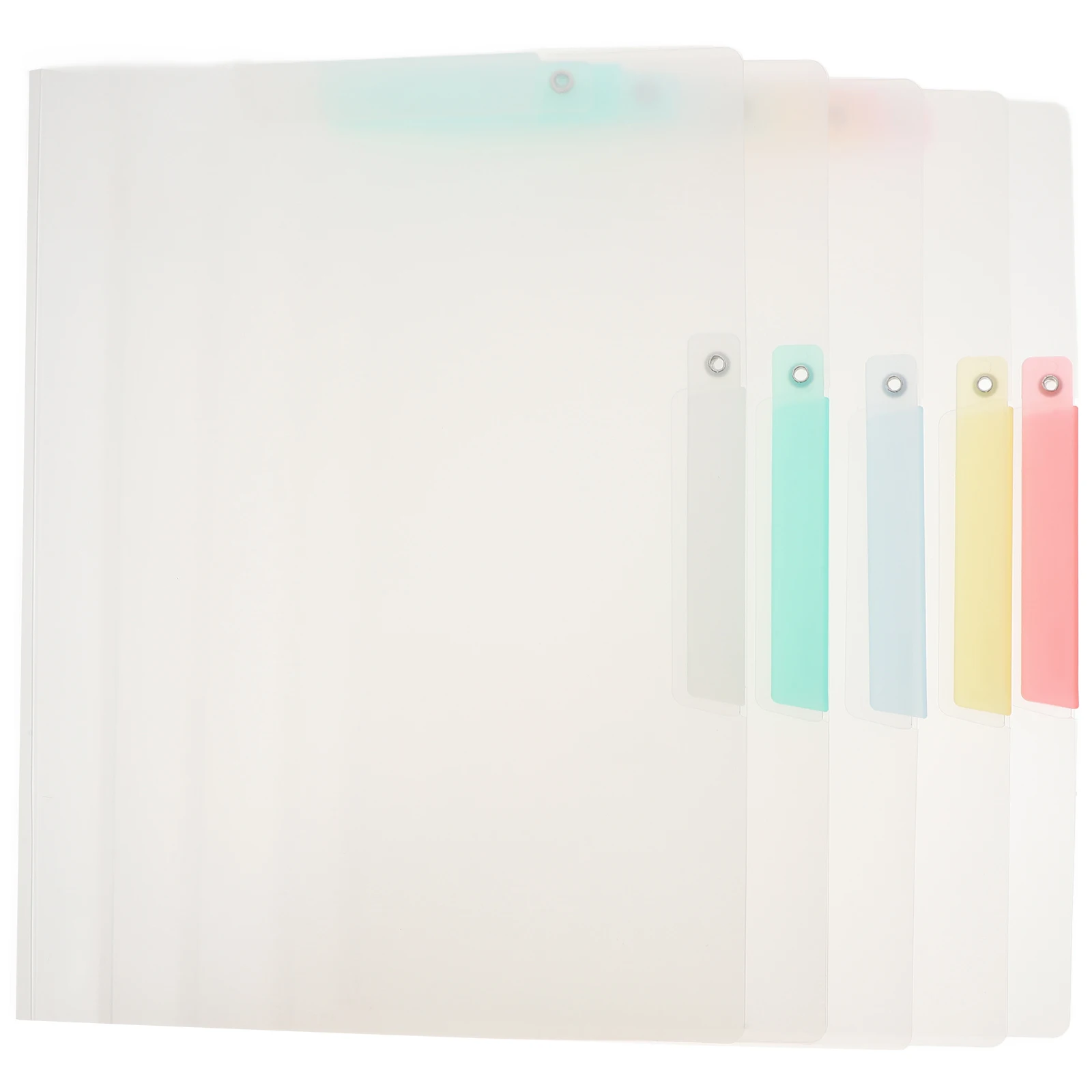 

5 Pcs Exam Paper Organizer Transparent Plastic Folders Document Pouch Test Papers Office Supplies Binder Pockets Storage