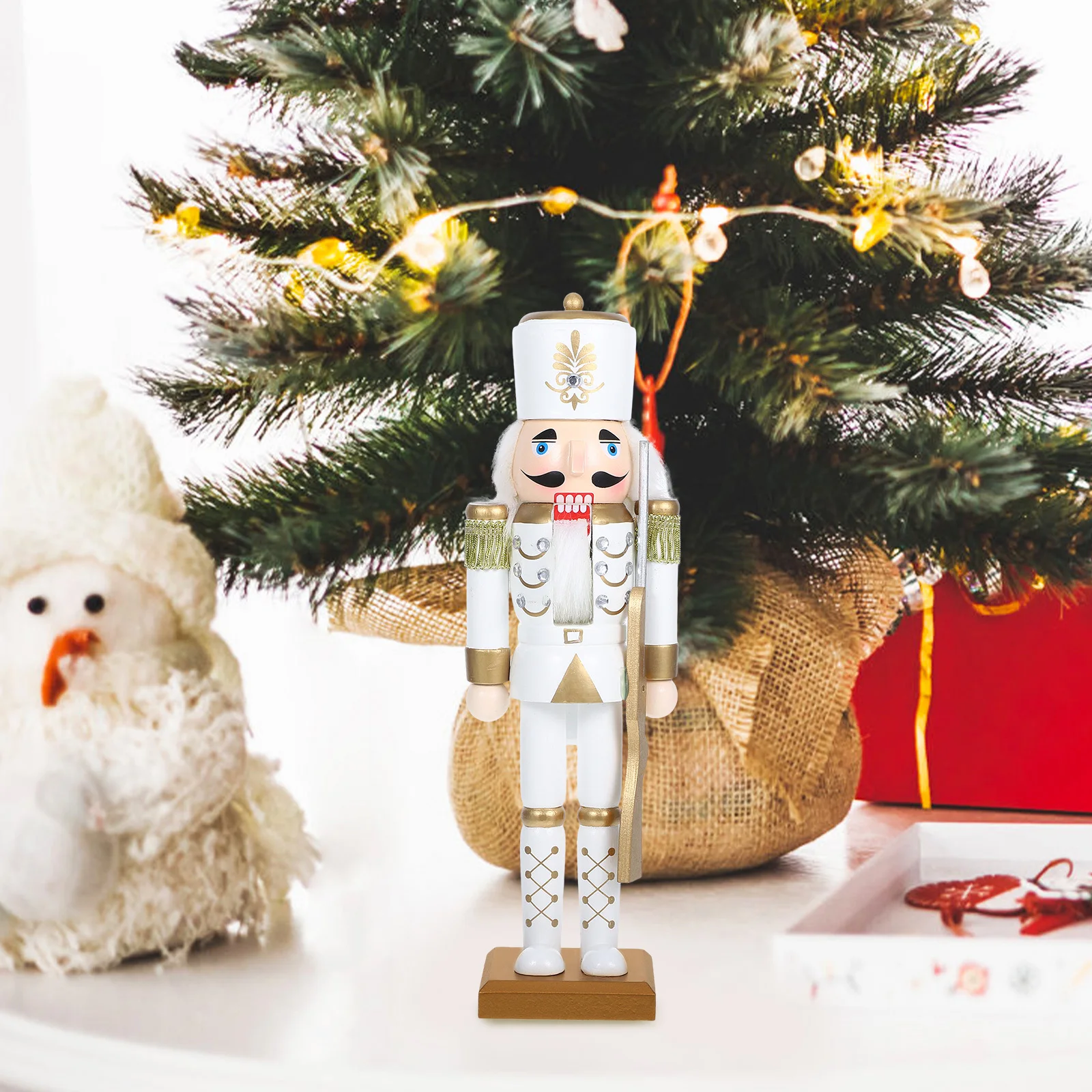 

Christmas Nutcracker King Soldier Wood Decor Desktop Xmas Ornament Traditional Holiday Decoration Christmas Nutcracker Figure