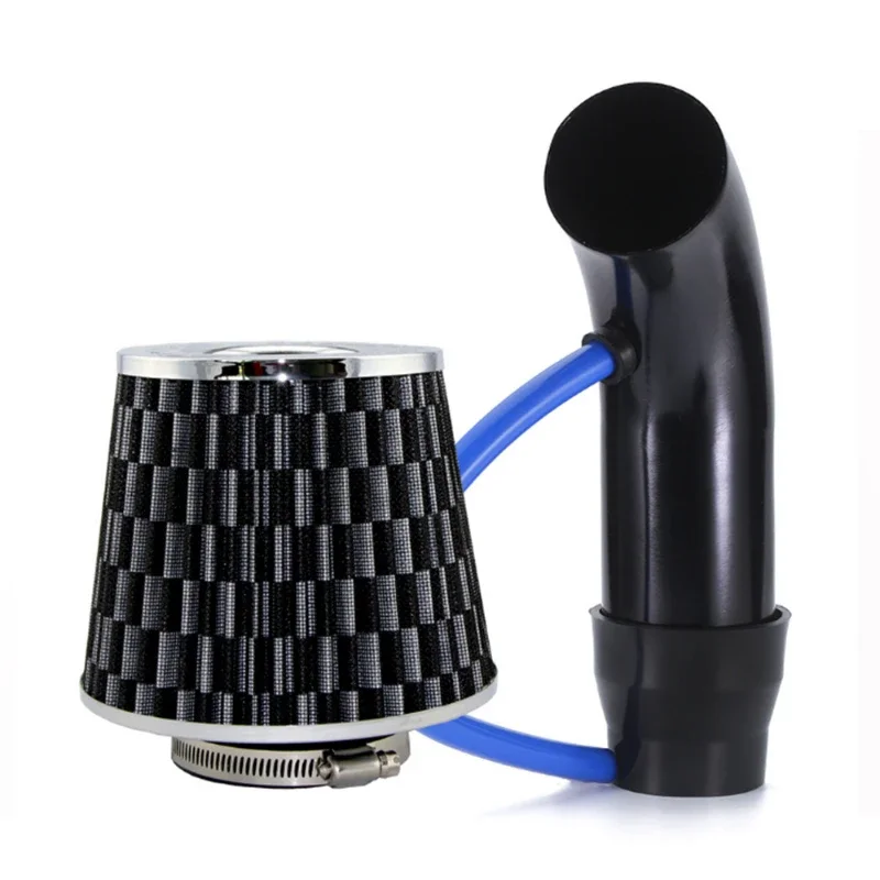 Cross-border explosive car cold air intake filter aluminum tube universal kit 76mm modified air intake mushroom head