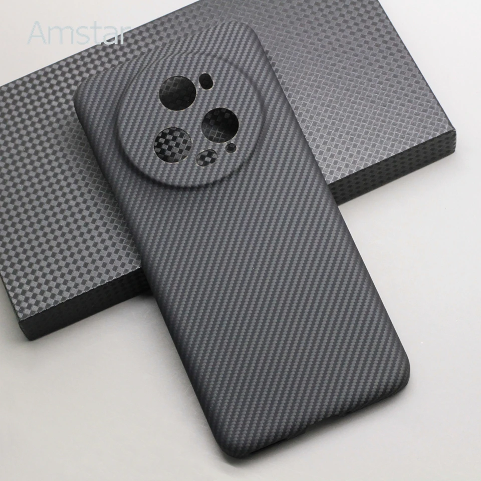 Amstar 600D Fine Lines Carbon Fiber Phone Case for Honor Magic 5 Pro Ultra-thin Anti-drop Premium Aramid Fiber Magic 5 Cover