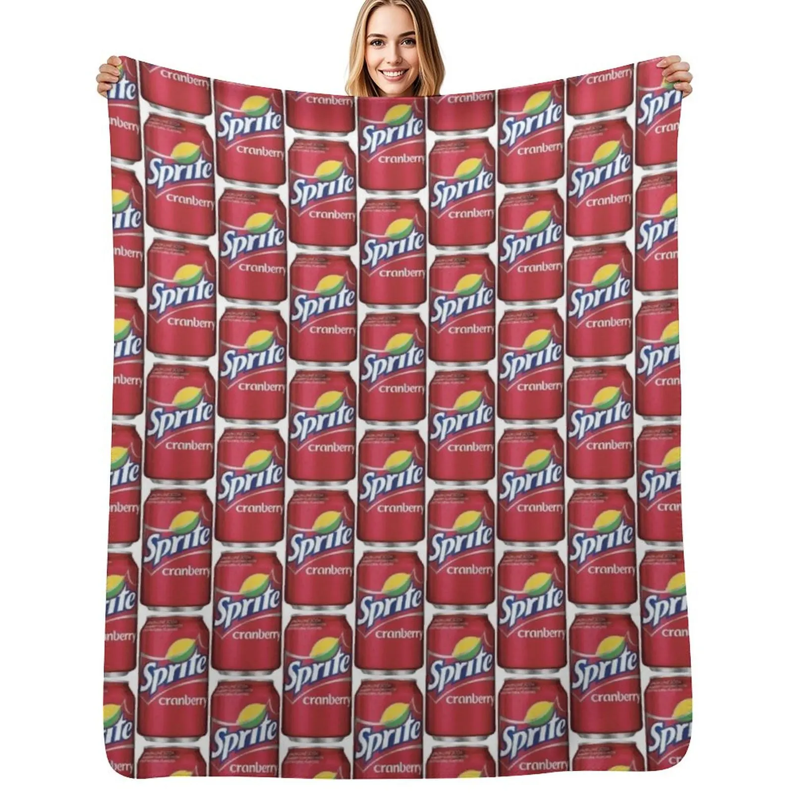 Sprite Cranberry Throw Blanket for winter Bed covers Winter beds Bed Single Plush Blankets