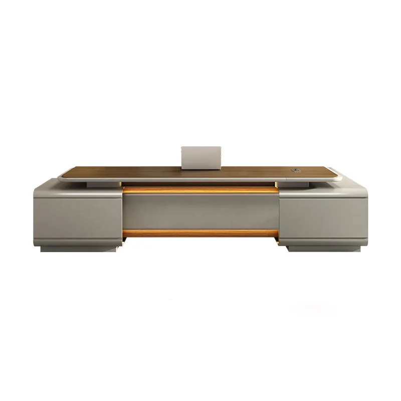 Modern high-end president's desk, high-end desk, boss table, simple light luxury, high-end sense, chairperson's desk