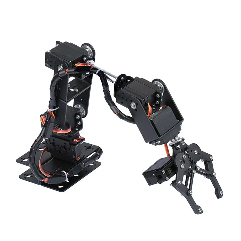 Upgraded 6dof Robotic Arm Multi DOF Robot Manipulator Gripper with 6pcs Mg996r Servos Steering Gear Grabbing Maker Education