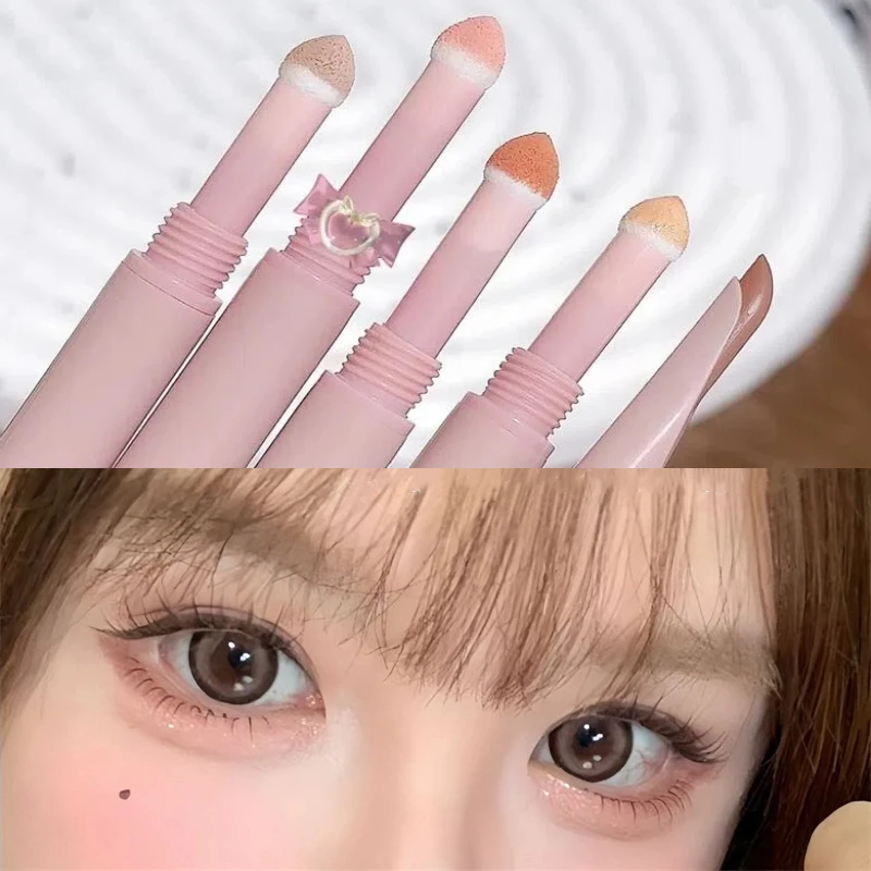 ダブルエンド横たわるカイコアイライナーペンシルダイヤモンドグリッターマットペン長期持続美白クリームシャドウハイライターメイクアップ