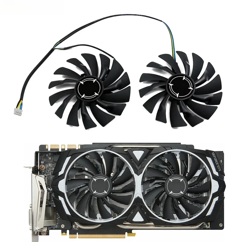 95MM 4Pin GPU Cooling Fan PLD10010S12HH For MSI R9 380 Armor 2X GTX1060 1070 1080Ti RX470 RX570 RX580 Video Card