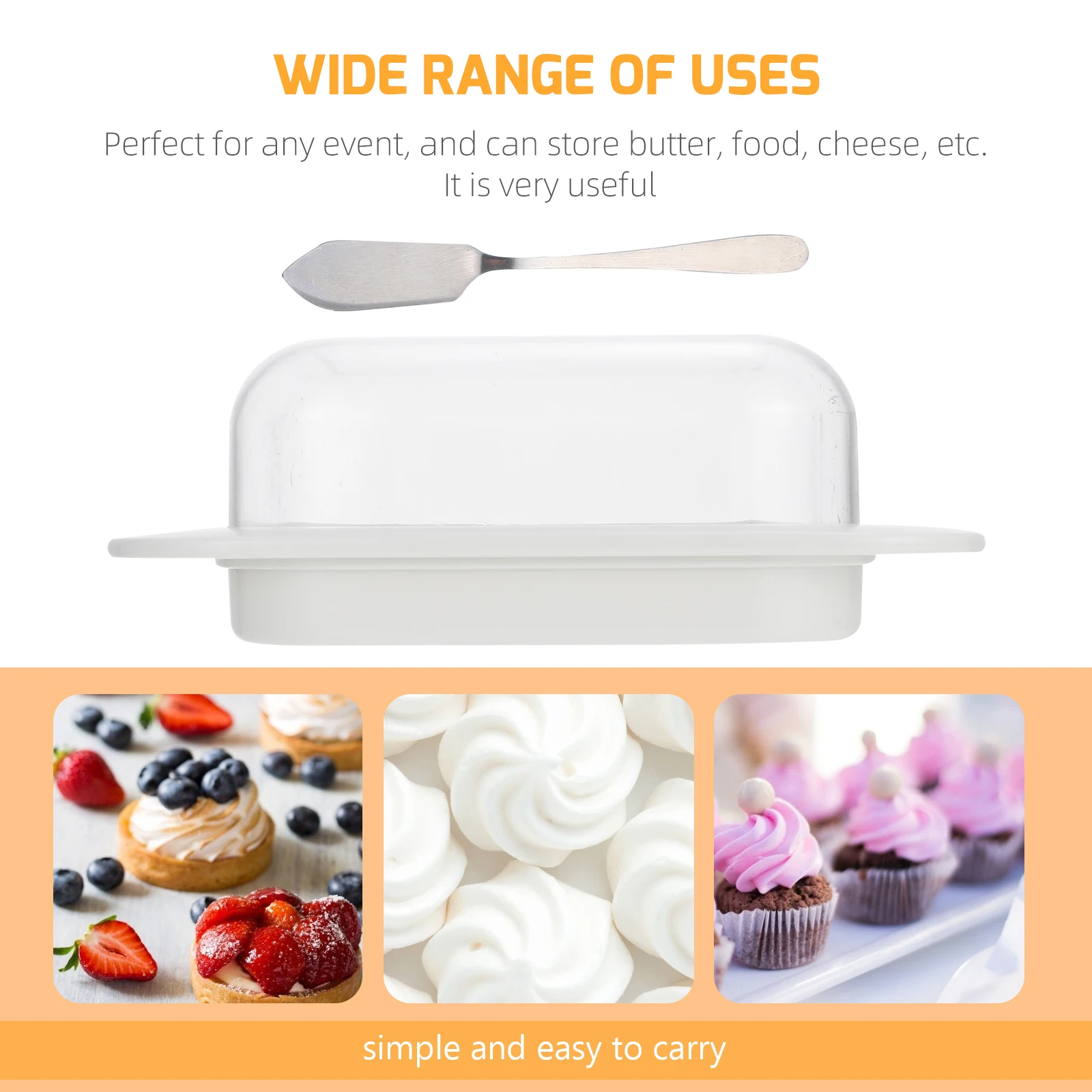 

Crisper Butter Container for Counter Bread Holder Decorative Storage Keeper Tray