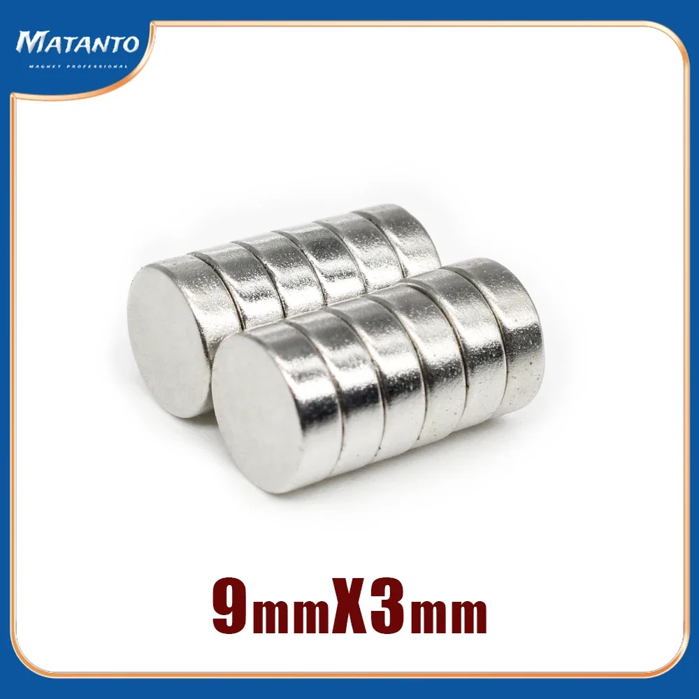 

10/20/50/100/200/300PCS 9*3mm Small Round Rare Earth Magnet 9x3mm Permanent Neodymium Magnet Strong N35 Disc Search Magnet 9x3