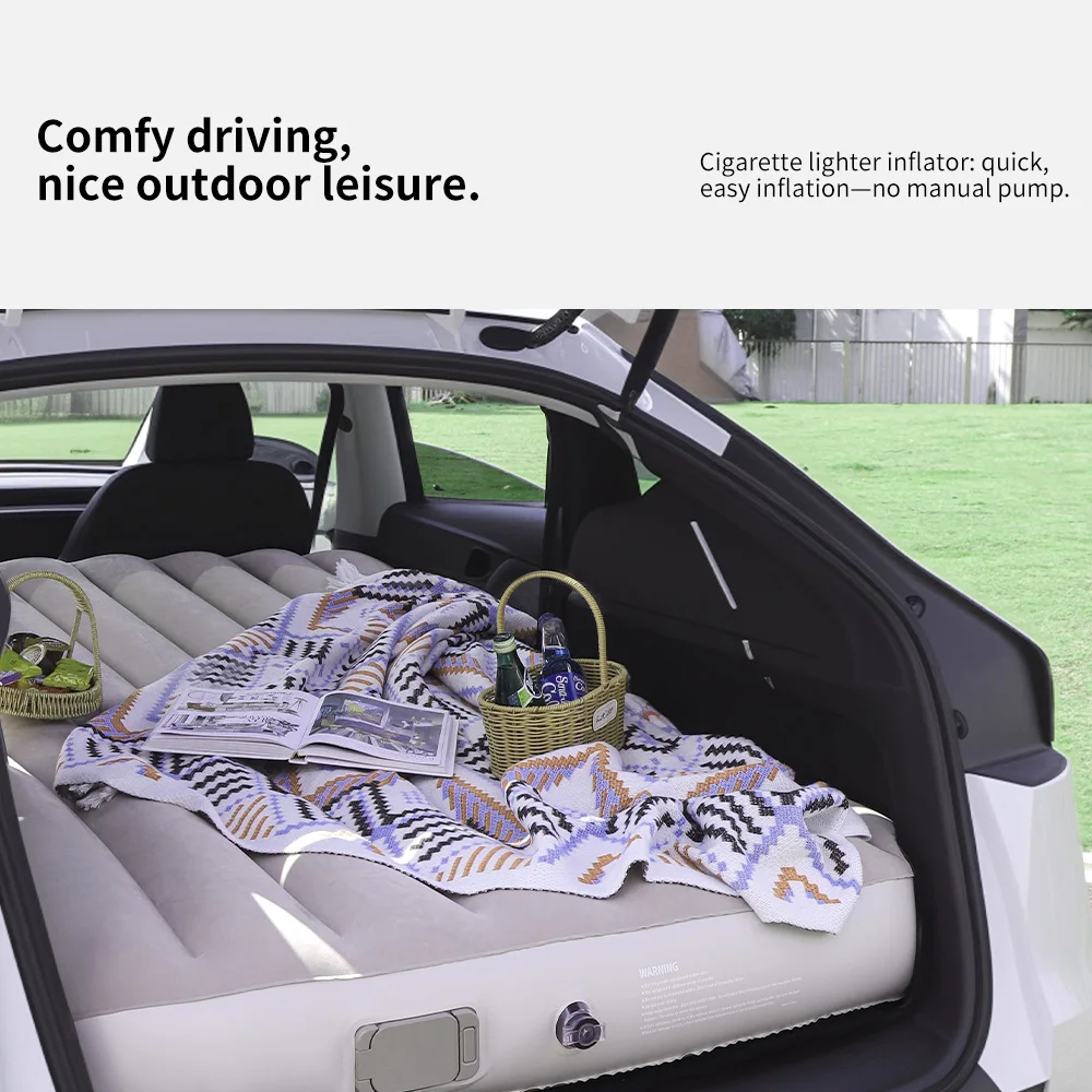 For Tesla Model Y Juniper 2021-2025 Automobile Air Mattress Self-Inflating Mattress Travel Sleeping Bed Tesla Car Inflatable view 6