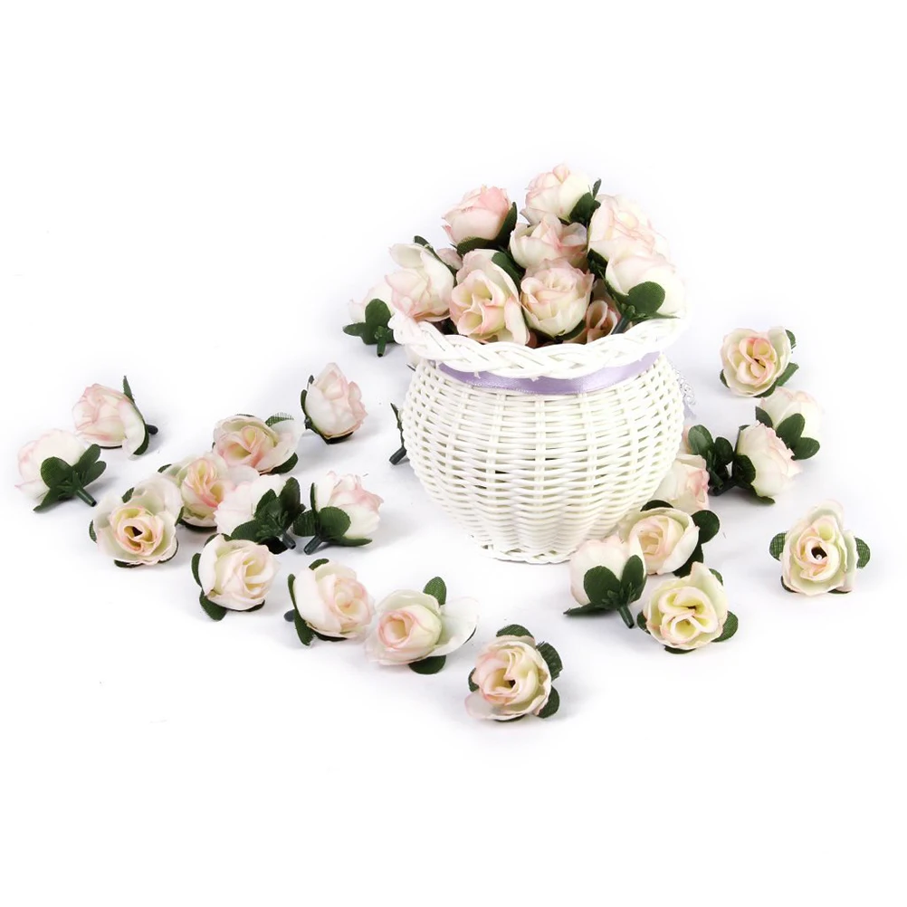 

30 Pcs Simulation Rose Head Artificial Roses Silk Wedding Decoration 3cm Flower for